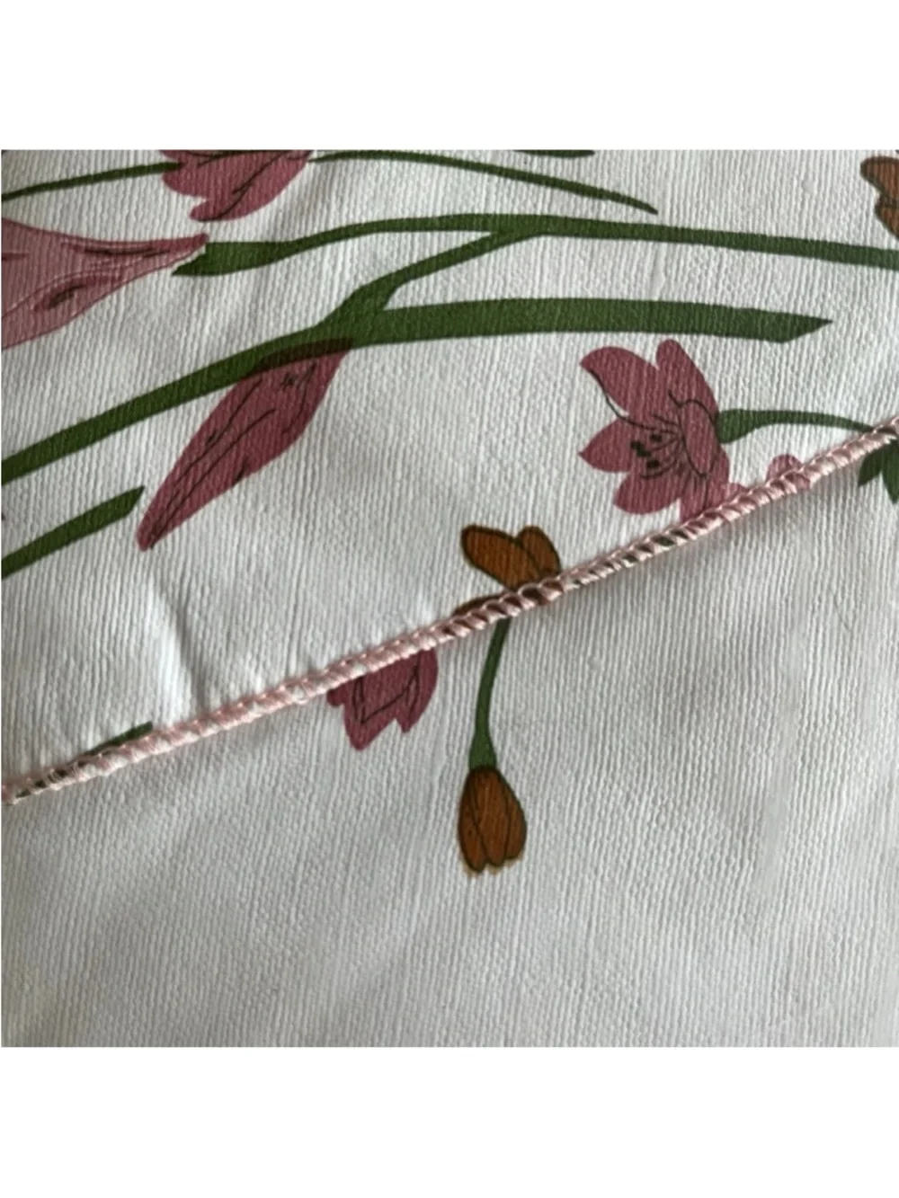 Floating Gardens Vinyl Flannel Tablecloth Vintage 60” x 84” Lily Floral New Open